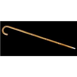 Bamboo Walking Cane w/ Concealed Horse Ruler
