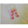 Image 2 : EARRINGS - NATURAL ROSE QUARTZ GEMSTONE BEADS - WITH SHEPHARD HOOKS