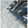 Image 7 : VINTAGE PENDANT - DOUBLE HEART WITH RHINESTONES - BLUE RHINESTONE IN CENTER - STAMPED JAY FLEX STERL