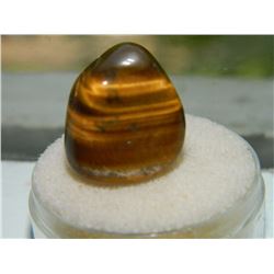 GEM STONE - EXTRA LARGE FREE FORM AND POLISHED TIGERS EYE - 18.7L X 15.9W X 17.6H mm - ~1.63CT