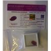 Image 1 : GEMSTONE - 3.546CT OVAL FACETTED REDISH PURPLE NATURAL RUBY - INCLUDES GEMSTONE CERTIFICATION CARD -