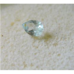 GEM STONE - PEAR FACETETED BLUE TOPAZ 6.0L X 4.2W X 3.1H mm - ~CT