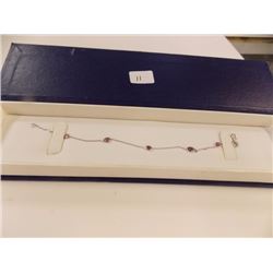 BRACELET - 1.5CTW ENHANCED PINK SAPPHIRE IN 14K WHITE GOLD SETTING - INCLUDES CERTIFICATE $800