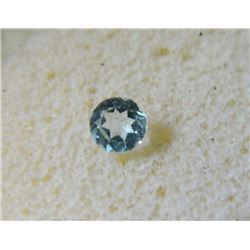 GEMSTONE - ROUND FACETED BLUE TOPAZ 4.7D X 2.6H mm- ~CT