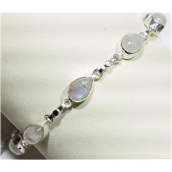 BRACELET - MOONSTONE IN STERLING SILVER SETTING - RETAIL ESTIMATE $350