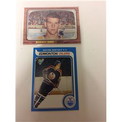 WAYNE GRETZKY & BOBBY ORR ROOKIE HOCKEY CARDS (REPRINTS)