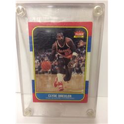 1986-87 Fleer Clyde Drexler #26  Portland Blazers BASKETBALL CARD