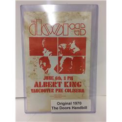 ORIGINAL 1970 "THE DOORS" CONCERT HANDBILL