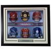 Image 1 : ORIGINAL SIX 24" X 36" FRAMED & SIGNED PRINT (HOWE, ORR, BELIVEAU, HULL,SITTLER, GIOCOMIN) PSA COA