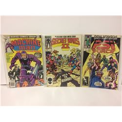 MARVEL COMIC BOOK LOT (MACHINE MAN #1, SECRET WARS II #1, PSI FORCE #1)