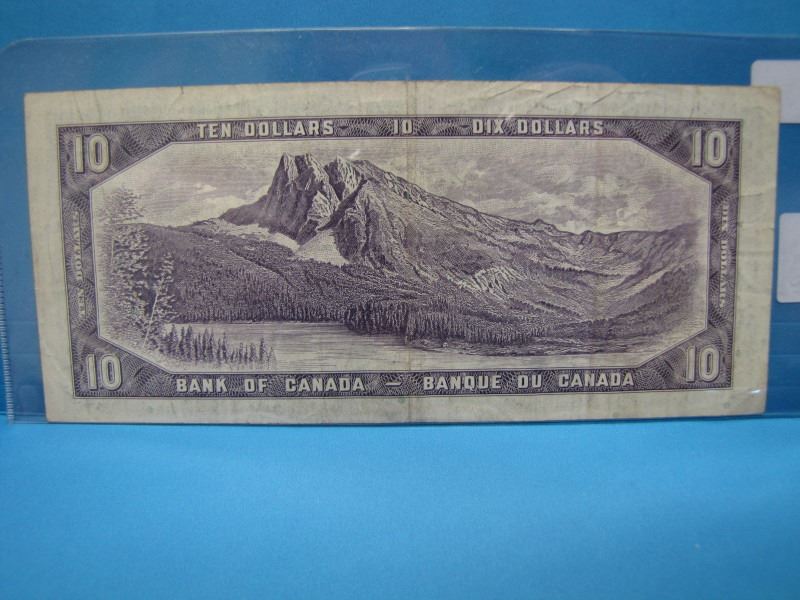 1954 Canadian 10 Dollar bill 1954 Canadian 10 Dollar bill
