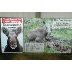 4’ x 8’ Cow Moose Sign