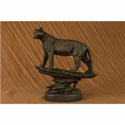 Amazing Wildlife Sub Cougar Mountain Cat Bronze Sculpture