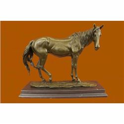 Lean Racing Horse Trophy Collectible Bronze Statue