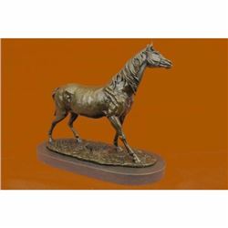 Stallion Racing Horse Trophy Bronze Sculpture