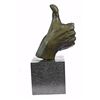 Image 7 : Thumbs Up Hand Bronze Sculpture on Marble base Figurine