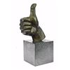 Image 9 : Thumbs Up Hand Bronze Sculpture on Marble base Figurine