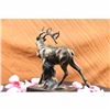 Image 3 : Male Deer in Forest Stag Bronze Statue