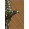 Image 2 : Very Large Two Flying Eagle Bronze Sculpture on Marble Base Figurine