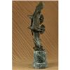 Image 3 : Very Large Two Flying Eagle Bronze Sculpture on Marble Base Figurine