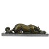 Image 1 : Patient And Loving Greyhound Dog Bronze Sculpture on Marble Base Statue