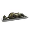 Image 9 : Patient And Loving Greyhound Dog Bronze Sculpture on Marble Base Statue