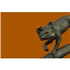 Image 2 : Fox Wild Animal Bronze Statue on Marble Base Sculpture