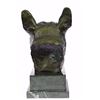 Image 7 : Man Best Friend French Bulldog Bronze Sculpture on Marble Base Statue