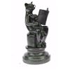 Image 1 : Charming Handcrafted Cat with Baby Telling Stories Bronze Sculpture