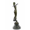 Image 7 : Descomps belly dancer bronze Statue on marble base sculpture