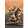 Image 1 : Dancing Couple Bronze Sculpture on Marble Base Statue