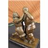 Image 4 : Dancing Couple Bronze Sculpture on Marble Base Statue