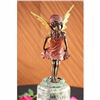 Image 4 : Art Deco Angel Fairy Red Patina Book Statue