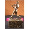 Image 4 : Baseball Player Bronze Statue on marble base Sculpture