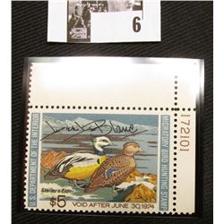 1973 U.S. Department of the Interior Migratory Bird Hunting Stamp, Upper right Plate # Single, RW#40