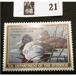 1989 U.S. Department of the Interior Migratory Bird Hunting Stamp, RW#56, OG, not hinged, F-VF, Sign