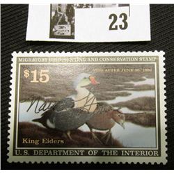 1991 U.S. Department of the Interior Migratory Bird Hunting Stamp, RW#58, OG, not hinged, VF-EF, Sig