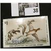 Image 1 : 1977 Iowa State Conservation Commission Migratory Waterfowl Stamp, Signed by the Artist "Maynard Ree