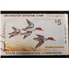 Image 2 : 1981 Iowa State Conservation Commission Migratory Waterfowl Stamp, VF, NH, Signed by the Artist "Bra