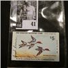 Image 3 : 1981 Iowa State Conservation Commission Migratory Waterfowl Stamp, VF, NH, Signed by the Artist "Bra