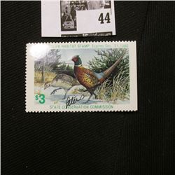 1980 Iowa State Conservation Commission Iowa Wildlife Habitat Stamp, VF, NH, Signed by the Artist.