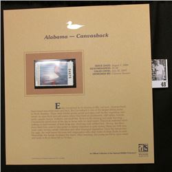 2006 Alabama Waterfowl $5 Stamp depicting Canvasback Ducks, Pristine Mint condition in plastic page 