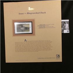 2006 Iowa State Conservation Commission Migratory Waterfowl $8.50 Stamp,  Pristine Mint condition in