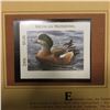 Image 2 : 2006 Michigan Waterfowl $5 Stamp depicting American Widgeon Duck, Pristine Mint condition in plastic