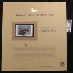 2006 Virginia Migratory Waterfowl Conservation $10.00 Stamp depicting American Black Ducks, Pristine