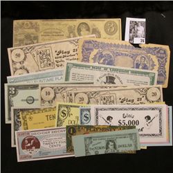 (18) Different Novelty Currency notes.