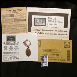 1960 "Here are your CUBS tickets" envelope & a unused Return Envelope from Chicago Cubs Wrigley Fiel