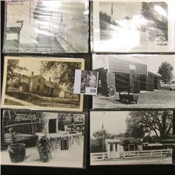 Newton, Iowa Postcard with horses and riders; & (12) West Branch, Iowa Postcards.