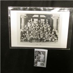 1908 University of Iowa Picture Postcard of students, one of which is Bill Carberry (2nd row, third 