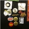 Image 2 : Pin-back with Crown beneath dog; "Iowa" Magnet with deer and eagle; brochure of Buffalo coin; severa